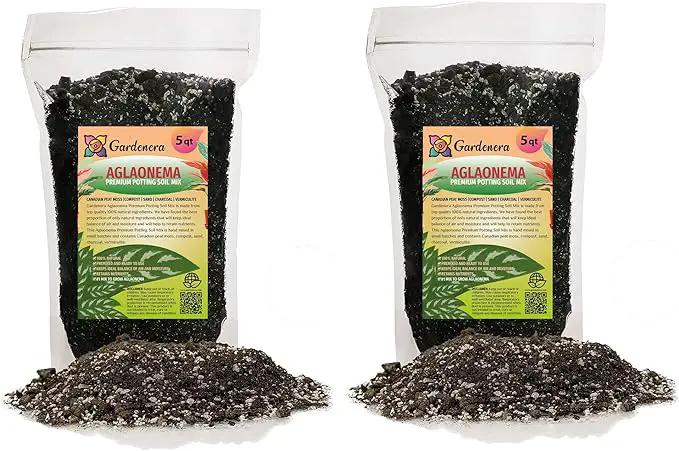 Aglaonema Plant Potting Soil - All-Natural Blend for Thriving Aglaonema Plants - Boosts Root Health and Distinctive Foliage - 10 Quart by GreenHaven Gardens