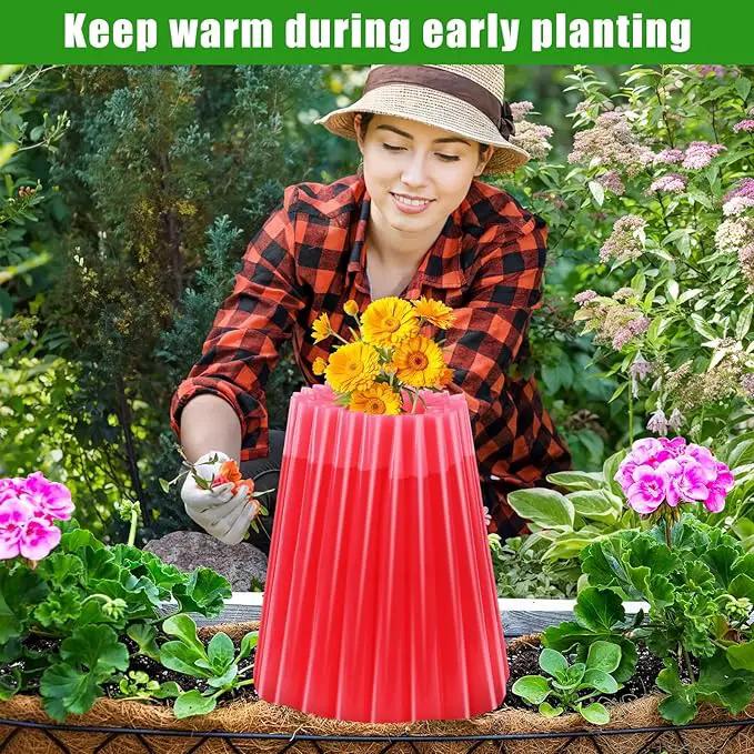 MJZ 10 Pack Walls of Water Plant Protectors, 18.3 x 18.3 Inch Reusable Wall of Water for Tomato Plants, Early Season Insulated Plant Protector Freeze Protection, Plant Covers for Winter Cold Weather by GreenHaven Gardens