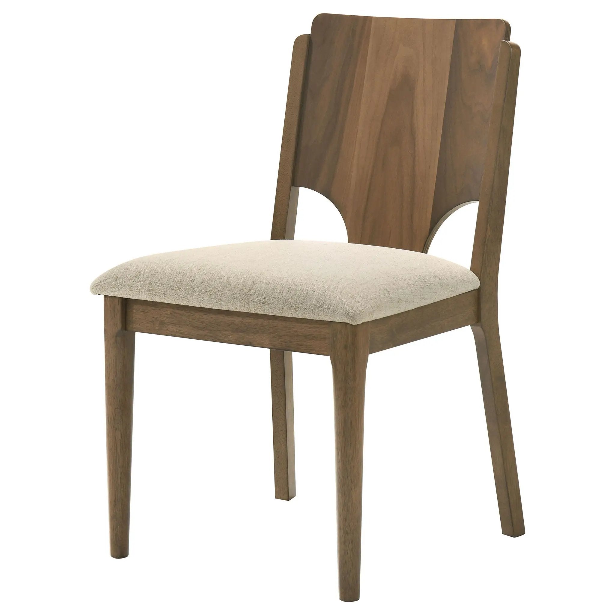 Crestmore Dining Chair Upholstered Seat Walnut (Set of 2) by Unique Piece Furniture