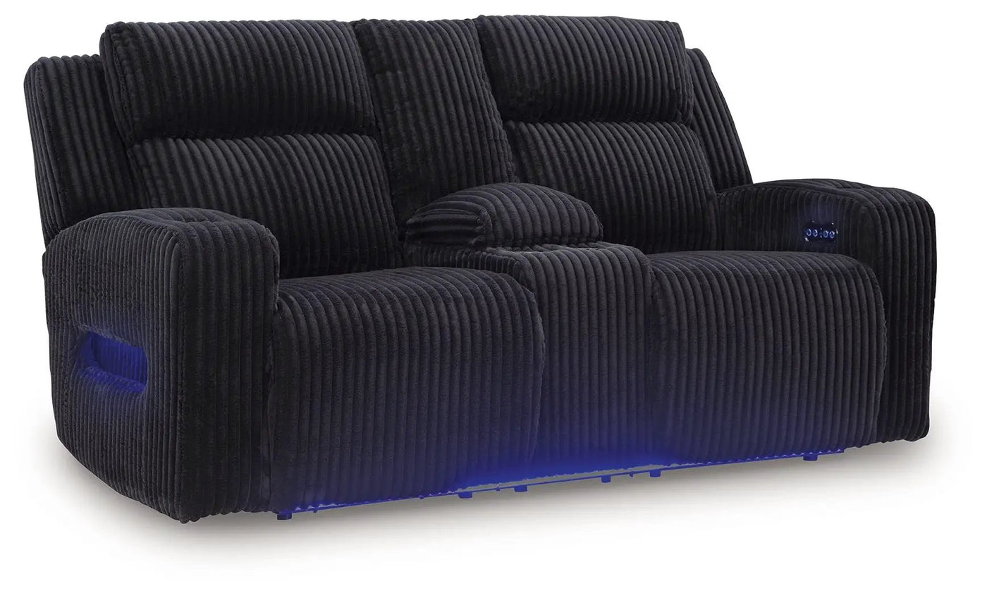Forest Lake - Power Reclining Loveseat With Console / Adj Headrest by Unique Piece Furniture
