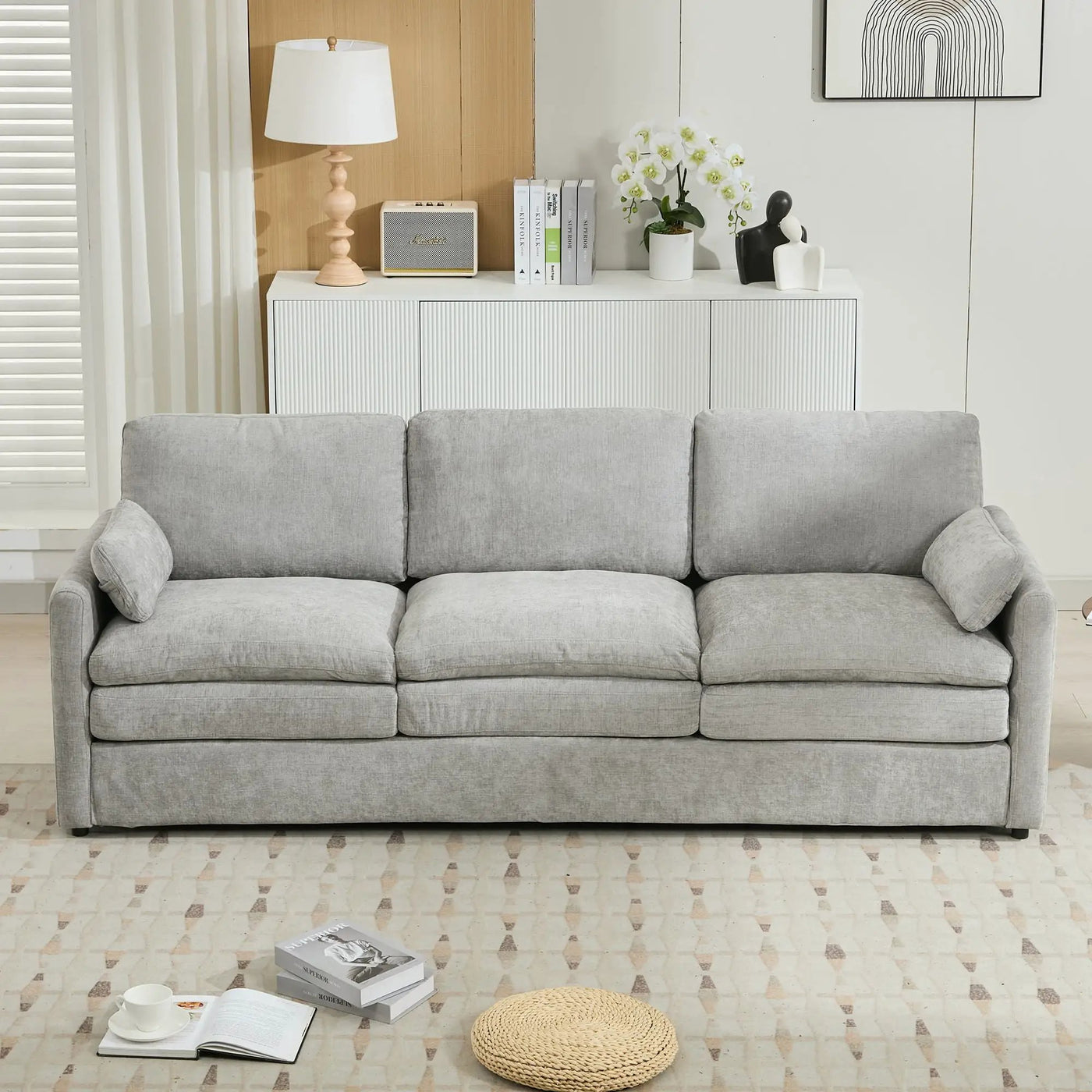 Cozy Upholstered 3 Seater Sofa Cushion For Living Room by HouseOfZazla