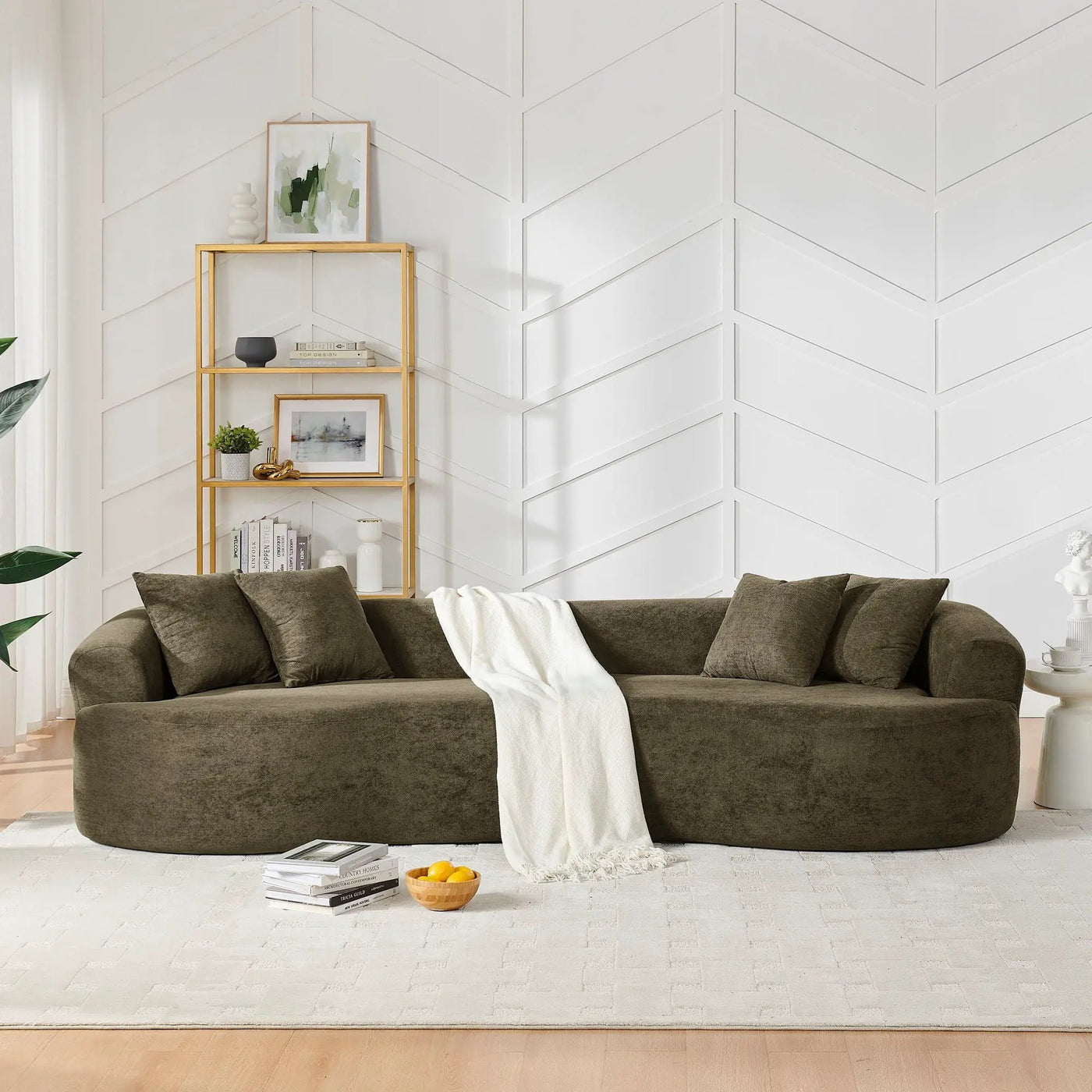4 Seater Curved Cloud Sectional Sofa by Unique Piece Furniture