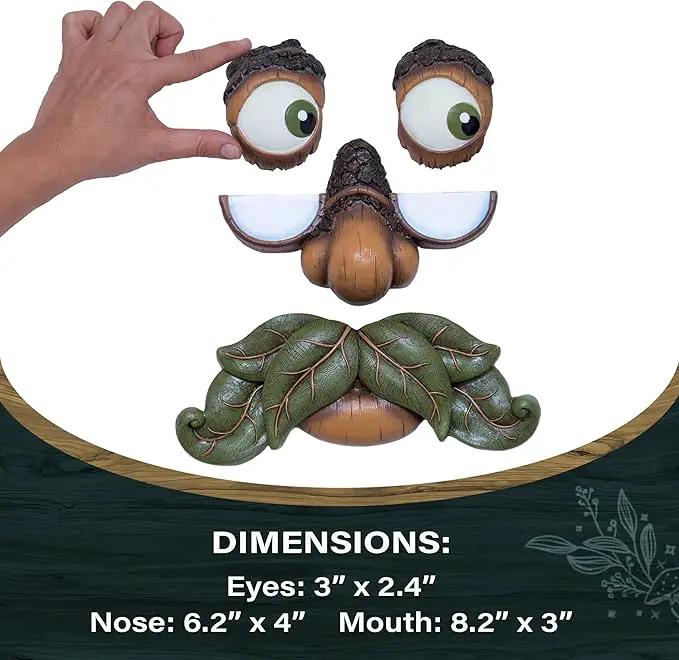 Tree Faces Decor Outdoor – Tree Hugger Yard Art Garden Decoration – Unique Garden Peeker for Outdoors and Indoors – Old Man Tree Art by GreenHaven Gardens