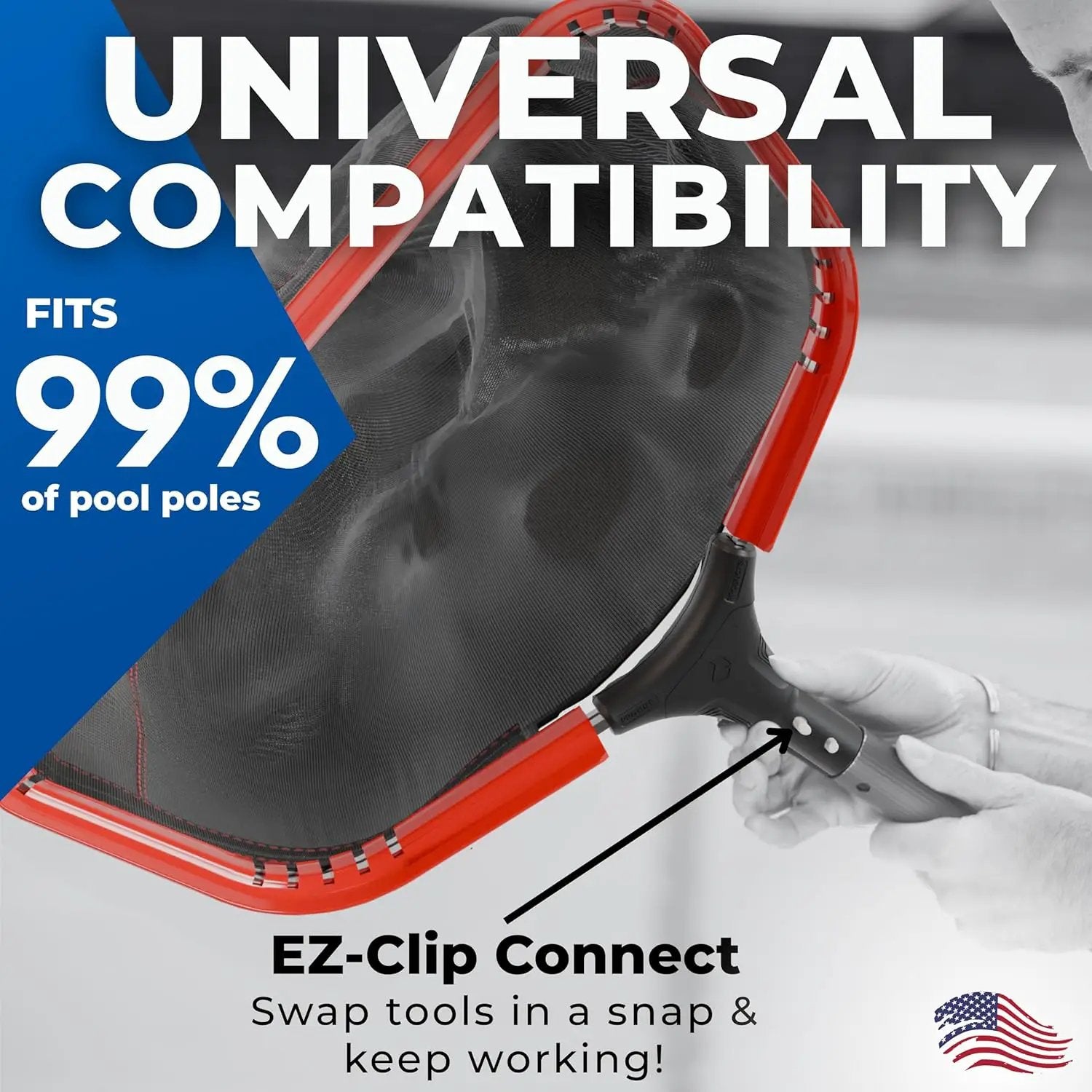 ProTuff 23" Fine Pool Net for PROS – “490 Promise” Unlimited Unconditional Replacement – Cleans 3X Faster Than Vacuum – Wide Pool Skimmer Net with Deep Bag for Easy Maintenance of Leaves, Bugs, Debris by GreenHaven Gardens