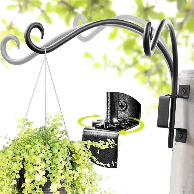 Qiang Ni Swivel Plant Hanger Bracket: Bird Feeder Hanger for Outdoor Wall Mount (12 - A, 12 Inch) by GreenHaven Gardens