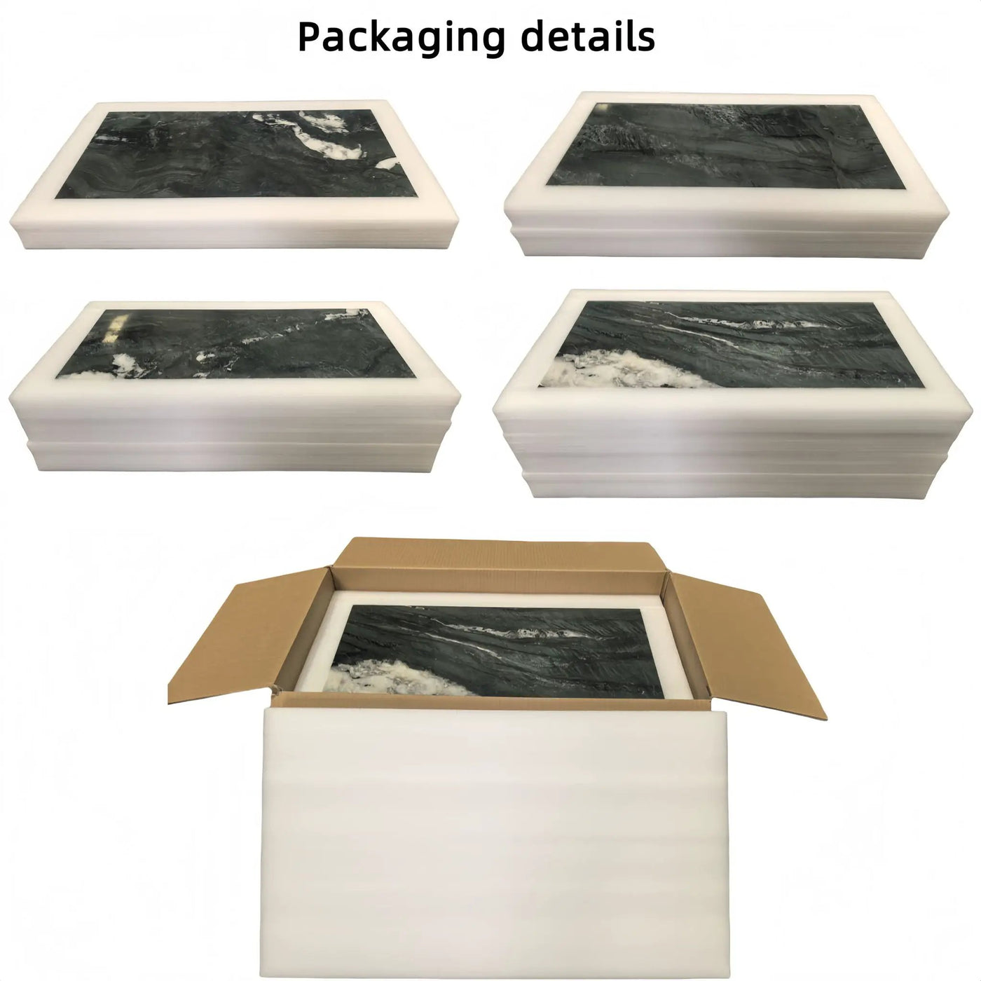 Natural Marble Polished Tile For Wall And Floor (Set of 4) by HouseOfZazla