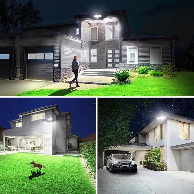 Olafus 100W LED Security Light Motion Sensor Outdoor Light, Motion Flood Light Dusk to Dawn, 9000LM Super Bright 6500K Exterior Motion Detector Floodlight for Garage Yard Porch Eave IP65, White by GreenHaven Gardens