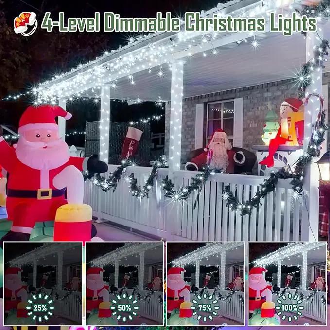 Heceltt 1140 LED 449 FT String Lights Outdoor, 8 Modes White Christmas Lights Plug in, IP44 Waterproof Led String Lights with Timer and Memory for Xmas Tree Yard Party Garden Decorations by GreenHaven Gardens