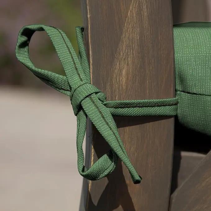 Arden Selections Rocking Chair Cushion, 19 x 18, Rain-Proof, Fade Resistant, Cushions for Rocking and Outdoor Chairs 18 x 19, Moss Green Leala (Pack of 4) by GreenHaven Gardens