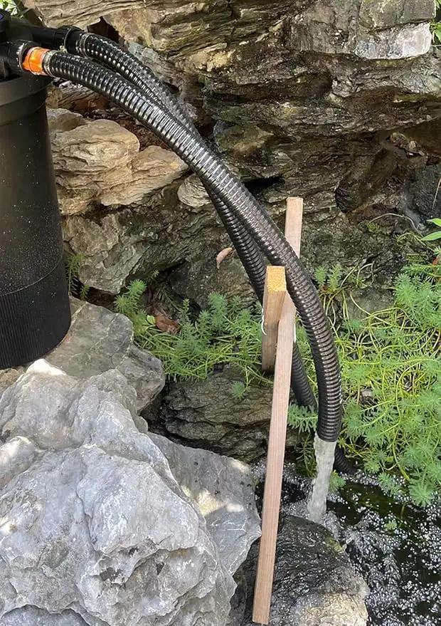 PEISONGFFI 1" ID- 10 Ft Corrugated Water Hose Black Corrugated Strong Flexible Pond PVC Sump Pump DischargeTubing by GreenHaven Gardens