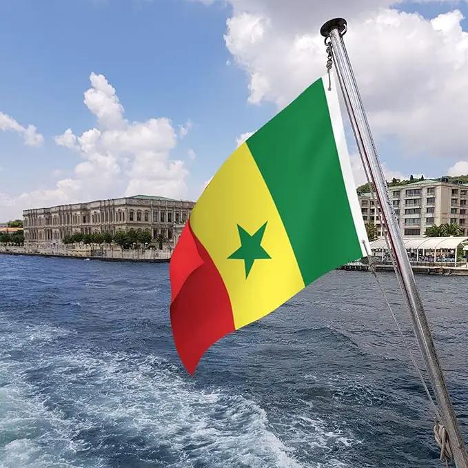 Senegal Senegalese Flag Garden Yard House 2x3 ft Flags Double Sided Print Banner Indoor Outdoor Party Home Decorations for Boat Dorm House Balcony by GreenHaven Gardens