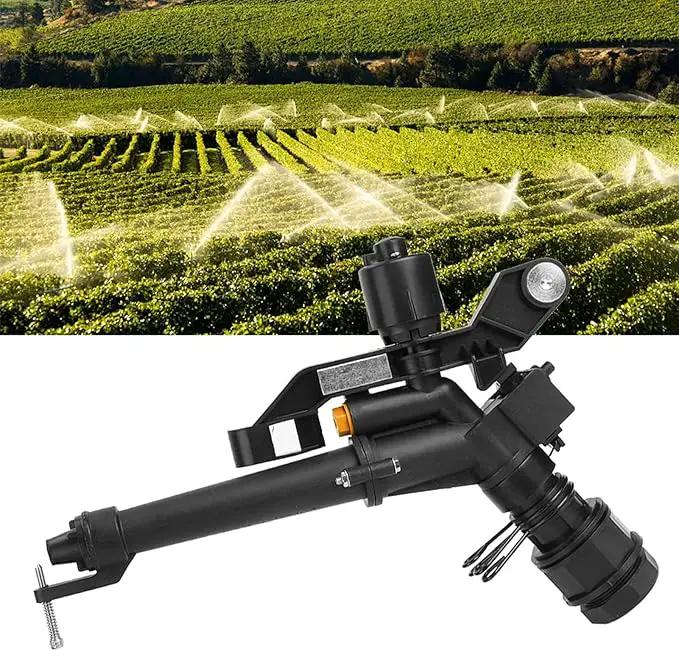 Rocking Arm Sprinkler, 1.5in to 1in DN25 Female Thread Adjustable 360 Degree Rotating Rocking Arm Impact Mini Sprinkler with Nozzle Set by GreenHaven Gardens