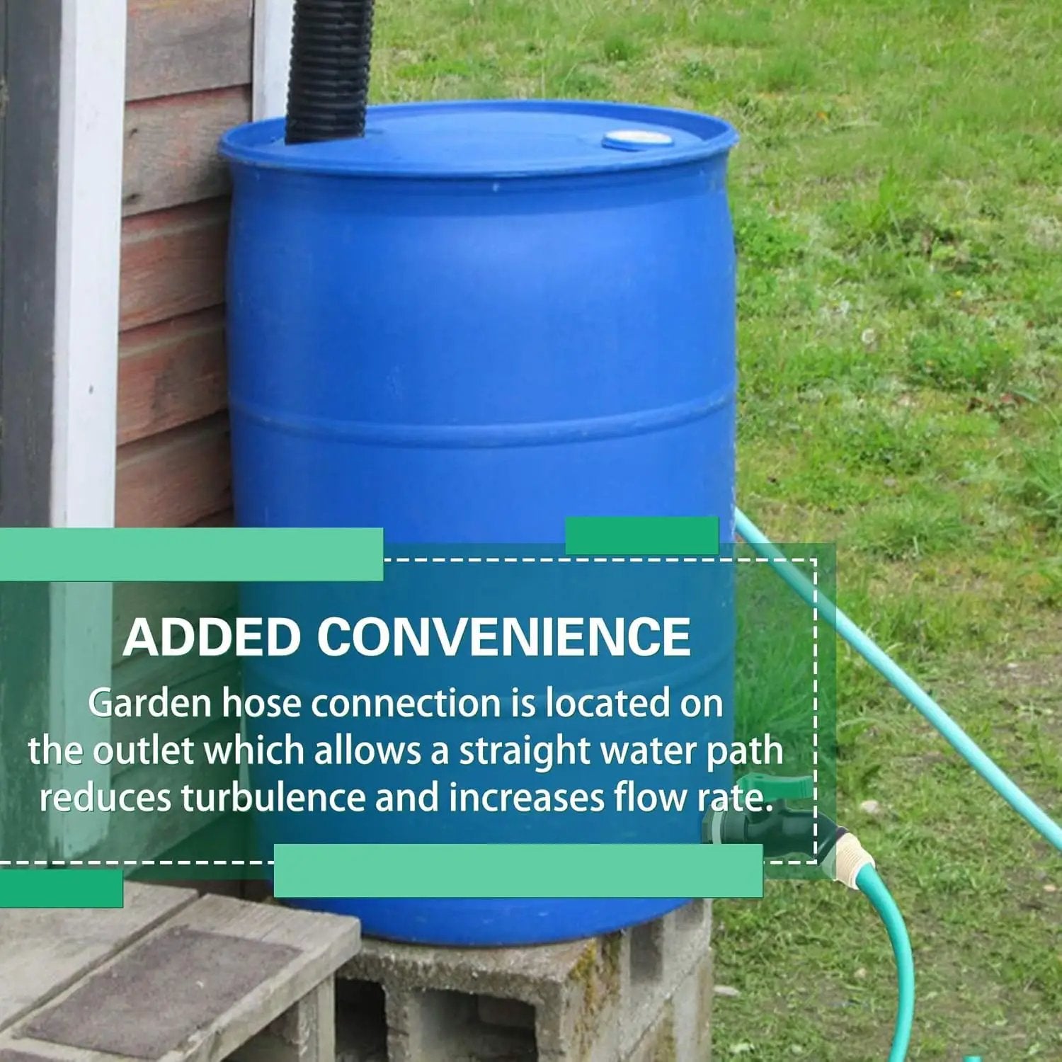 Plastics Rain Barrel Spigot, High Flow Valve Core, Large Flow Water Tank Faucet,Plastic Spigot for 5 Gallon Bucket，3/4 NPT Inlet x 3/4 GHT Outlet Bulkhead Valve for Outdoor Plastic Bucket by GreenHaven Gardens