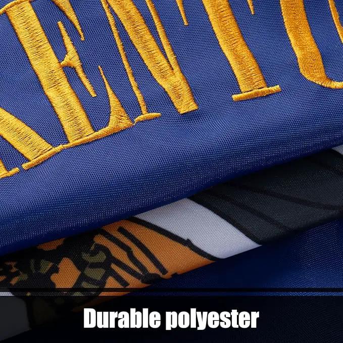 TOPFLAGS Kentucky State Flag 3x5 Outdoor KY Kentucky Flags Double Sided Embroidered Longest Lasting Heavy Duty Polyester Stronger Brass Grommets 4 Stitched Hemming Perfect for Outside by GreenHaven Gardens