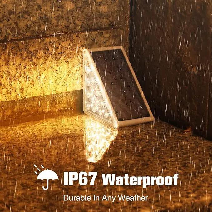 VOLISUN Solar Stair Lights 16 Pack, Solar Step Lights Outdoor Waterproof IP67, LED Outdoor Step Light by GreenHaven Gardens