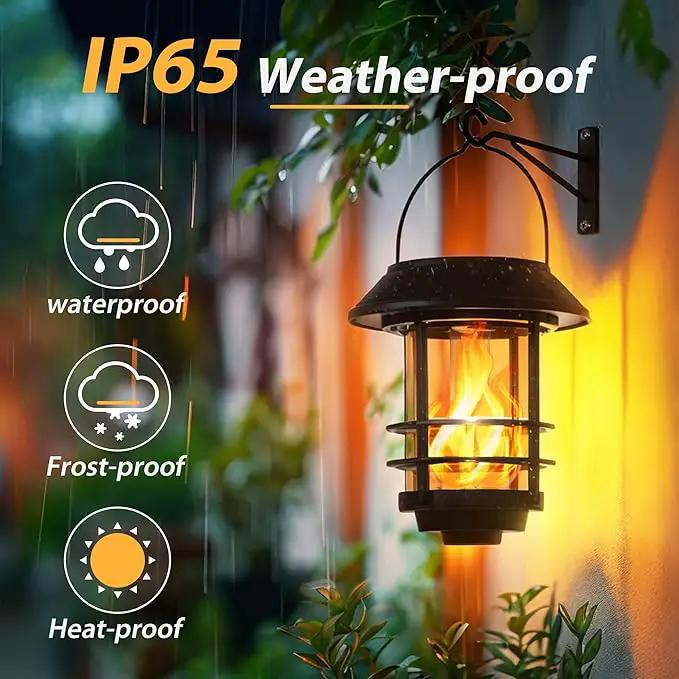 Otdair Solar Wall Lantern Outdoor, Flickering Flames Solar Sconce Lights Outdoor, Hanging Lamps Wall Mount for Front Porch, Patio and Yard, 2 Pack by GreenHaven Gardens