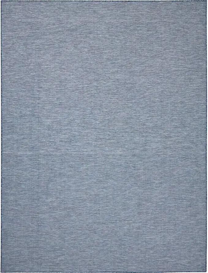 Nourison Positano Indoor-Outdoor Navy Blue 8' x 10' Area Rug, Easy Cleaning, Non Shedding, Bed Room, Living Room, Dining Room, Backyard, Deck, Patio (8x10) by GreenHaven Gardens