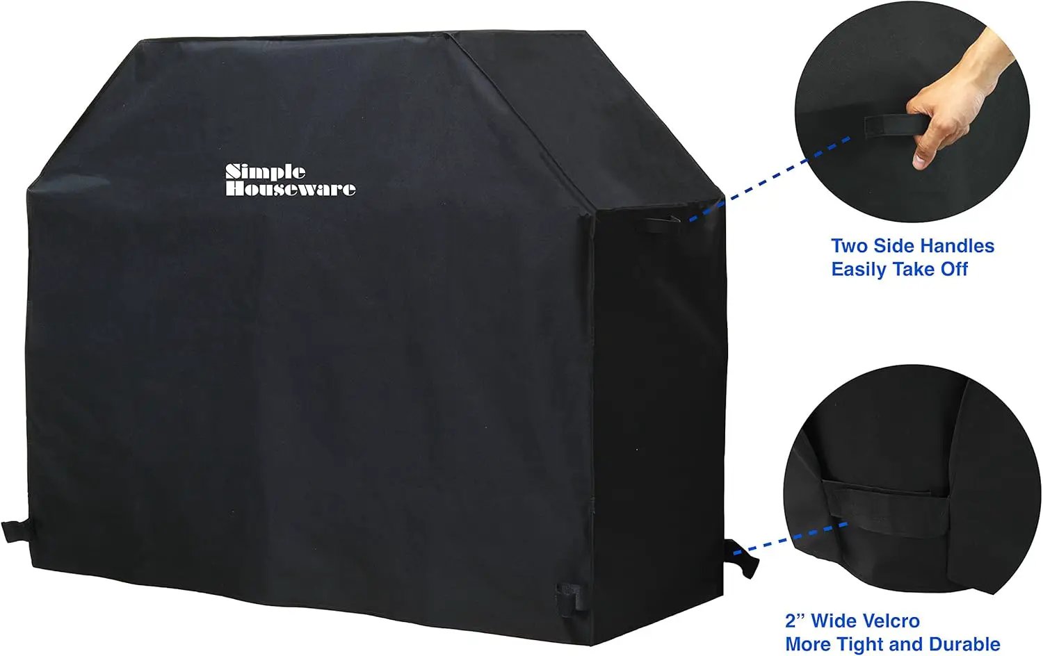 Simple Houseware 58 in. Waterproof Heavy Duty Gas BBQ Grill Cover, Weather-Resistant Polyester by GreenHaven Gardens