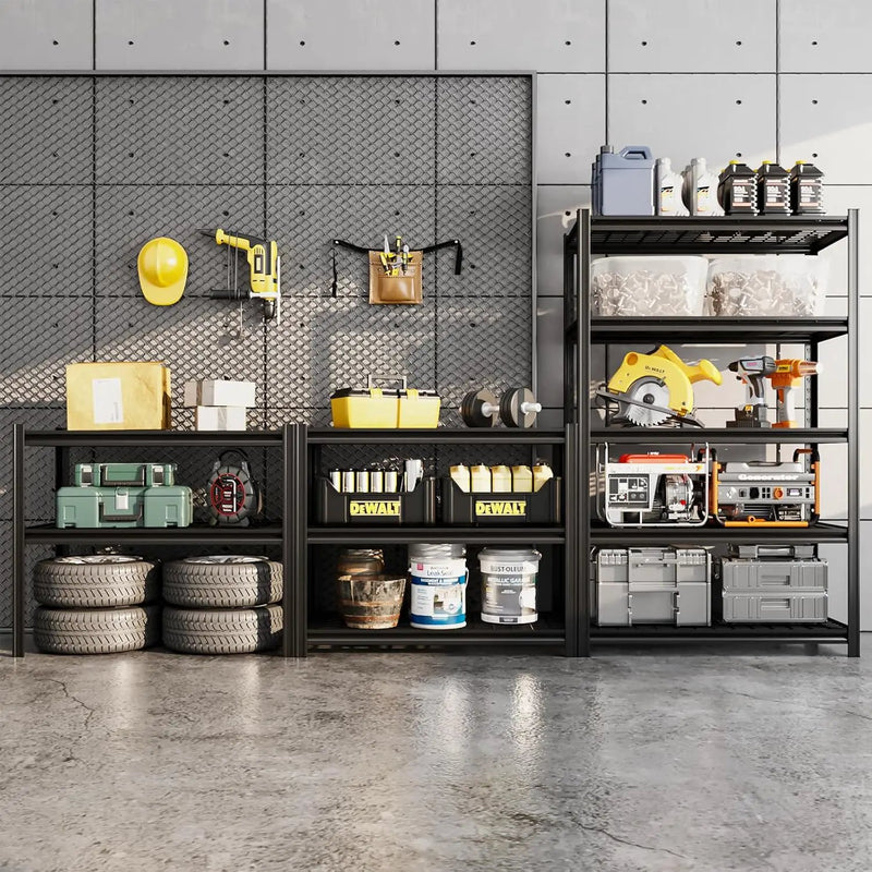 5-Tier 35" W x 15.8" D x 72" H Garage Shelving 3000LBS Storage Shelves Heavy Duty Metal Shelf Unit Adjustable Basement Industrial Storage Racks by GreenHaven Gardens