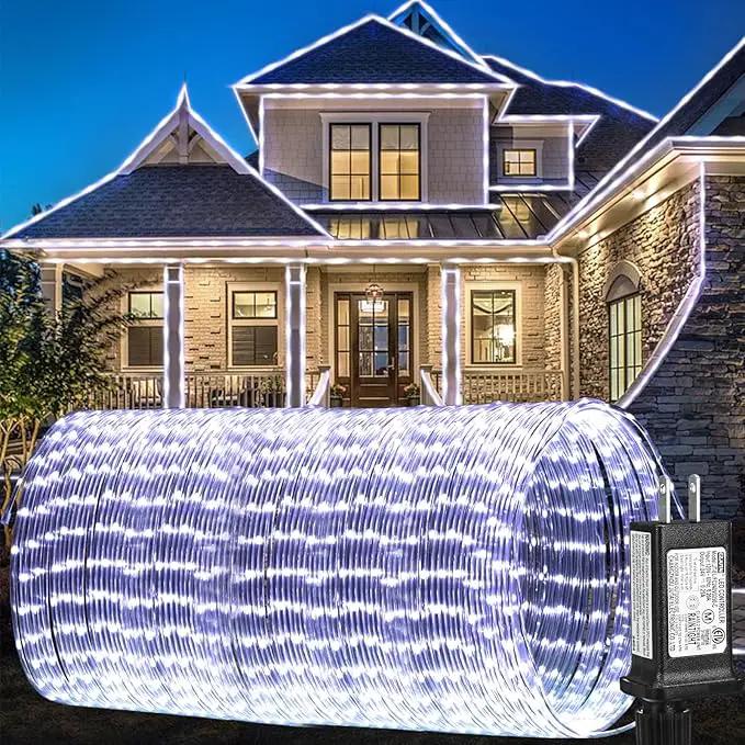 184FT 1000LED Rope Lights Outdoor, Outside LED Rope Lights Plug in String Lights Waterproof 8 Modes Clear Tube Lights for RV Camping Pool Patio Garden Christmas Tree Holiday Decoration(Cool White) by GreenHaven Gardens