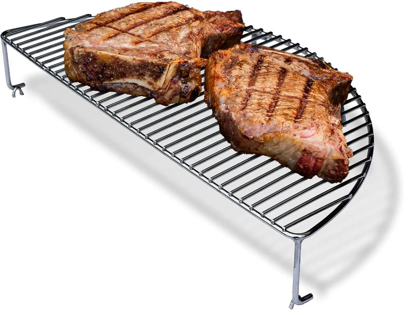SnS Grills Slow ‘N Sear Elevated Cooking Grate - Compatible with Weber and Other Grills - Heavy Duty Stainless Steel, More Grill Space for Tailgating, Camping, and Backyard Cooking by GreenHaven Gardens