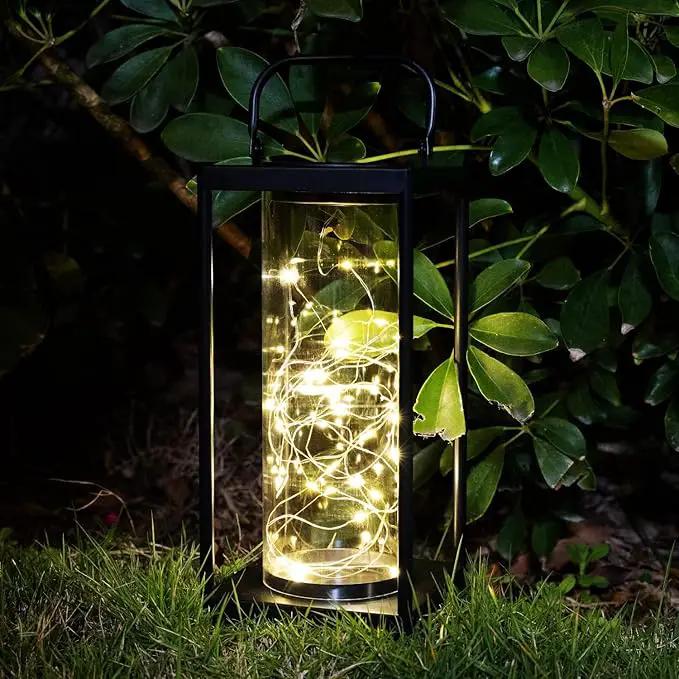 Solar Lanterns Outdoor Hanging - Solar Table Lights Waterproof Landscape Lights - Fairy Lights with 36 Warm White LED Designs for Outdoor Tabletop Patio Garden Yard and Pathway Decoration(1 Pack) by GreenHaven Gardens