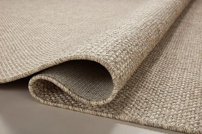 Loloi Dawn Collection Indoor/Outdoor DAW-04 Coffee 7'-8" x 7'-8" Round Area Rug by GreenHaven Gardens