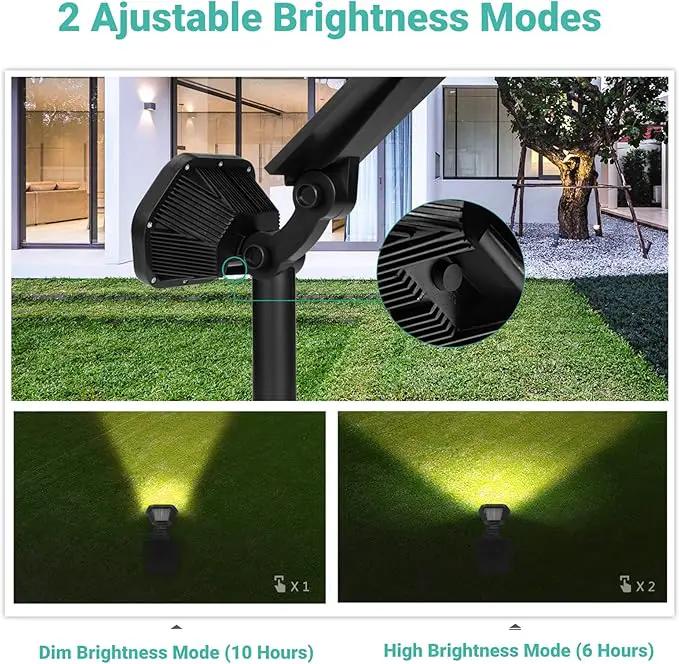 Nekteck Solar Lights Outdoor,10 LED Landscape Spotlights Powered Wall Lights 2-in-1 Adjustable Security Decoration Lighting for Yard Garden Walkway Porch Pool Driveway (4Pack, Warm White) by GreenHaven Gardens