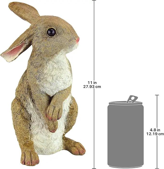 Design Toscano QM200681 Hopper the Bunny Standing Rabbit Indoor/Outdoor Garden Statue, 6 Inches Wide, 11 Inches Tall, Handcast Polyresin, Full Color Finish by GreenHaven Gardens