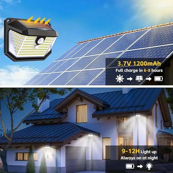 Solar Lights Outdoor Motion Sensor, 178 LED 300LM Waterproof IP65, Wall Mounted Security Light with 3 Modes, 270° Wide AngleWide Angle, Solar Powered for Garden, Yard, Patio, Front Door(8Pack) by GreenHaven Gardens