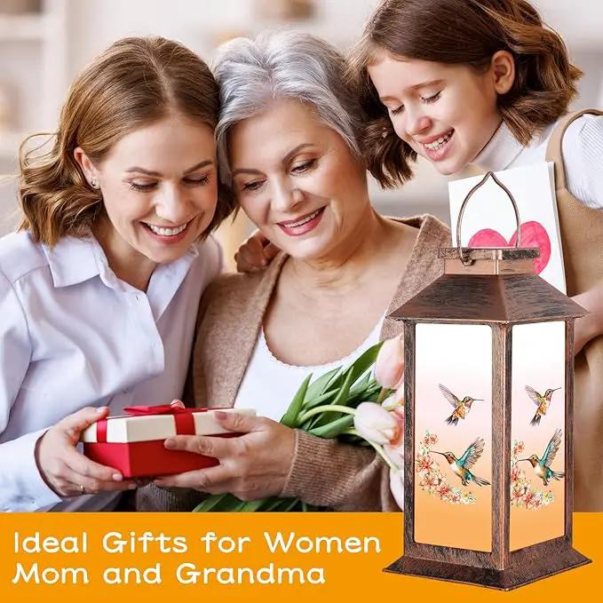 Solar Lantern Outdoor Waterproof Hummingbird Garden Decor Birthday Gifts for Women Mom and Grandma Solar LED Plastic Decorative Hanging Light for Yard(Hummingbird ) by GreenHaven Gardens