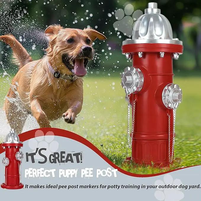 Dog Fire Hydrant Pee Post, Puppy Pee Post Training Statue, Indoor Outdoor Fire Hydrant Decor Figurines for Yard Art Garden Lawn, Gift for Fireman (14.5 inch) by GreenHaven Gardens