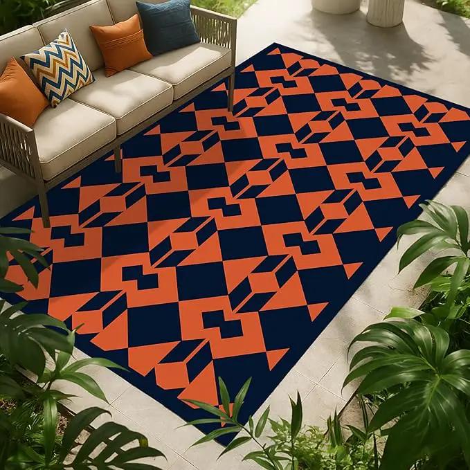 WILDROOTS 5x8 Feet Diamond Mask Plastic Outdoor Rug, Stain Resistant Waterproof Reversible Outdoor Patio Rug, Fade Resistant Camping Rug by GreenHaven Gardens