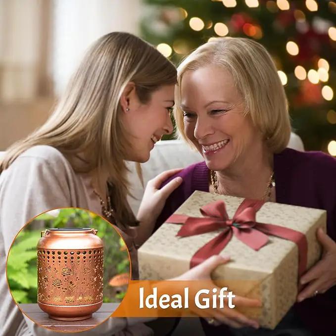 Solar Lanterns Outdoor, Waterproof Hanging Solar Lantern Garden Decor, Solar Lights for Backyard Porch Patio Table Yard Balcony Lawn Pathway, Rose Gifts for Women Grandma Mom by GreenHaven Gardens