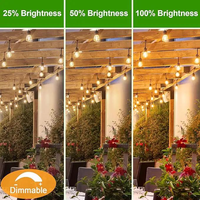 LED S14 Replacement Light Bulbs for Outdoor String Lights, 1W Shatterproof Edison Light Bulbs for Outside Patio Garden, E26 Standard Base, Dimmable, 2200K Warm White, 15 Pack by GreenHaven Gardens