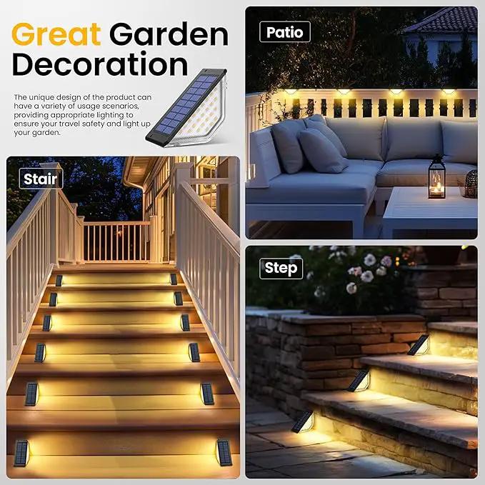 SOLPEX Solar Step Lights Outdoor,Solar Stair Lights for Outside,Two-Sided Step Lights with 33 LEDs,Waterproof IP65 for Garden,Fence,Deck,Steps,Stair,Porch（6 Pack,Warm White） by GreenHaven Gardens