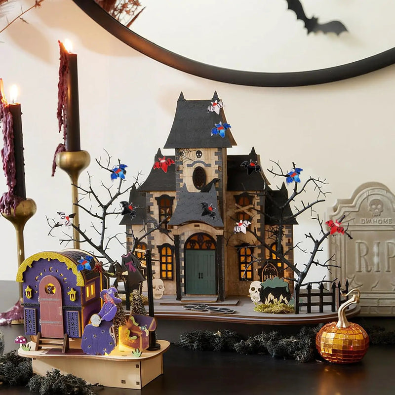 120Pcs Halloween Mini Bats, Miniature Little Resin Halloween Bat Decoration, Tiny Bats for DIY Crafts, Mini Resin Animals Plastic Figurines for Fairy Garden Micro Landscaping Decor by GreenHaven Gardens