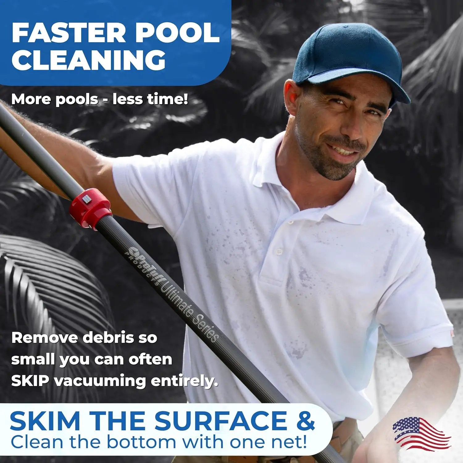 ProTuff 17" Silt Net Pool Skimmer for PROS – “490 Promise” Unlimited Unconditional Replacement – Ultra-Durable Ultra Fine Net for Silt – Heavy-Duty Aluminum Frame, EZ-Clip & Deep Bag for Cleaning by GreenHaven Gardens