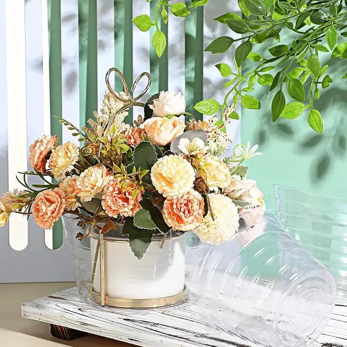 Hoolerry Plastic Plant Saucer Clear Deep Drip Tray Thickened Clear Plant Saucers Trays for Pots Deep Drip Trays for Home Garden Indoor and Outdoor Potted(15 Pcs,4, 6, 8 Inch) by GreenHaven Gardens