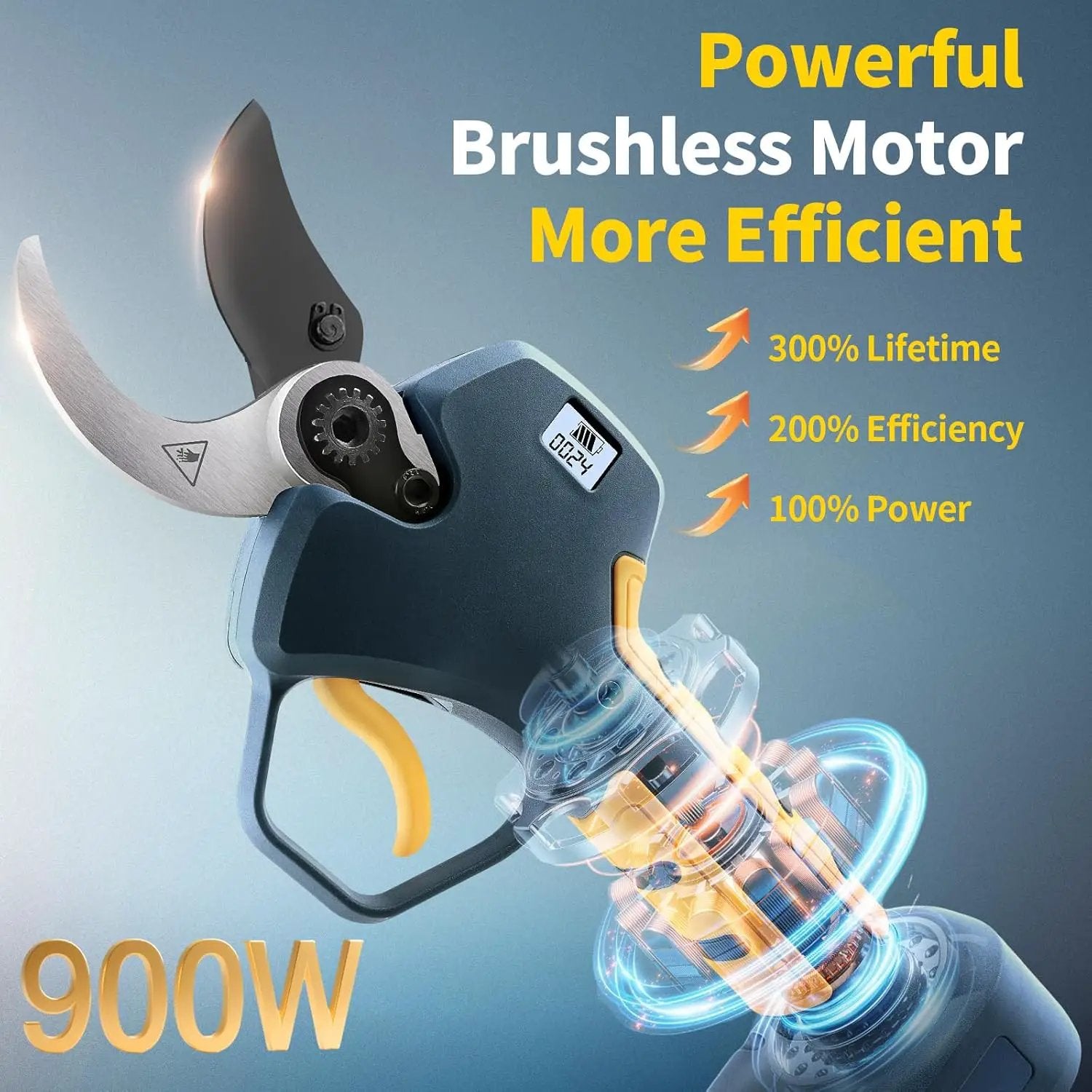 Electric Pruning Shears Cordless 40mm 4000mAh Batteries, Compatible with Makita 18V Battery Powered Pruner 1.6'' Electric Secateurs Branch Cutter Professional Garden Tool for Tree Trimming by GreenHaven Gardens