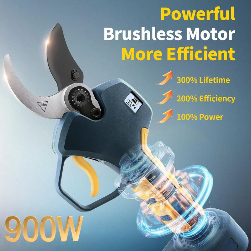 Electric Pruning Shears Cordless 40mm 4000mAh Batteries, Compatible with Makita 18V Battery Powered Pruner 1.6'' Electric Secateurs Branch Cutter Professional Garden Tool for Tree Trimming by GreenHaven Gardens