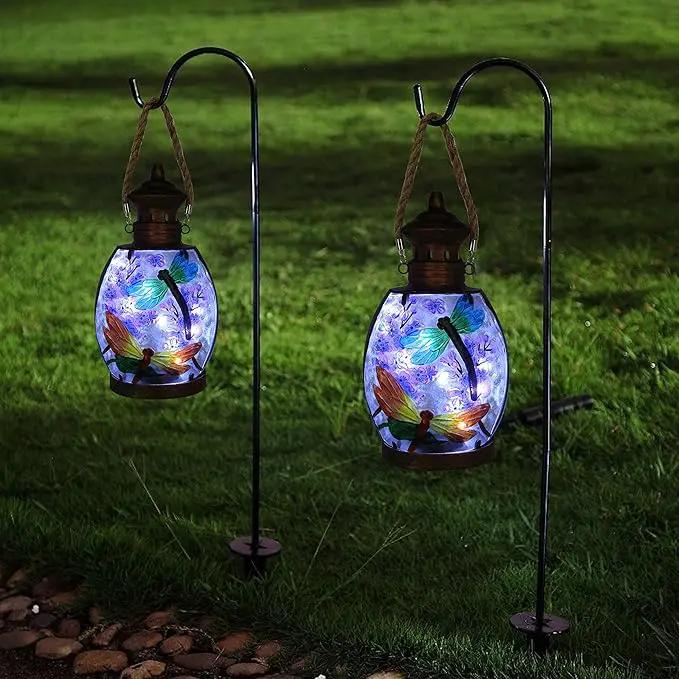 Hanging Solar Lantern Outdoor Waterproof Dragonfly Decor Solar Lights Tabletop Lamp for Outdoor Garden Yard Patio Ornament by GreenHaven Gardens