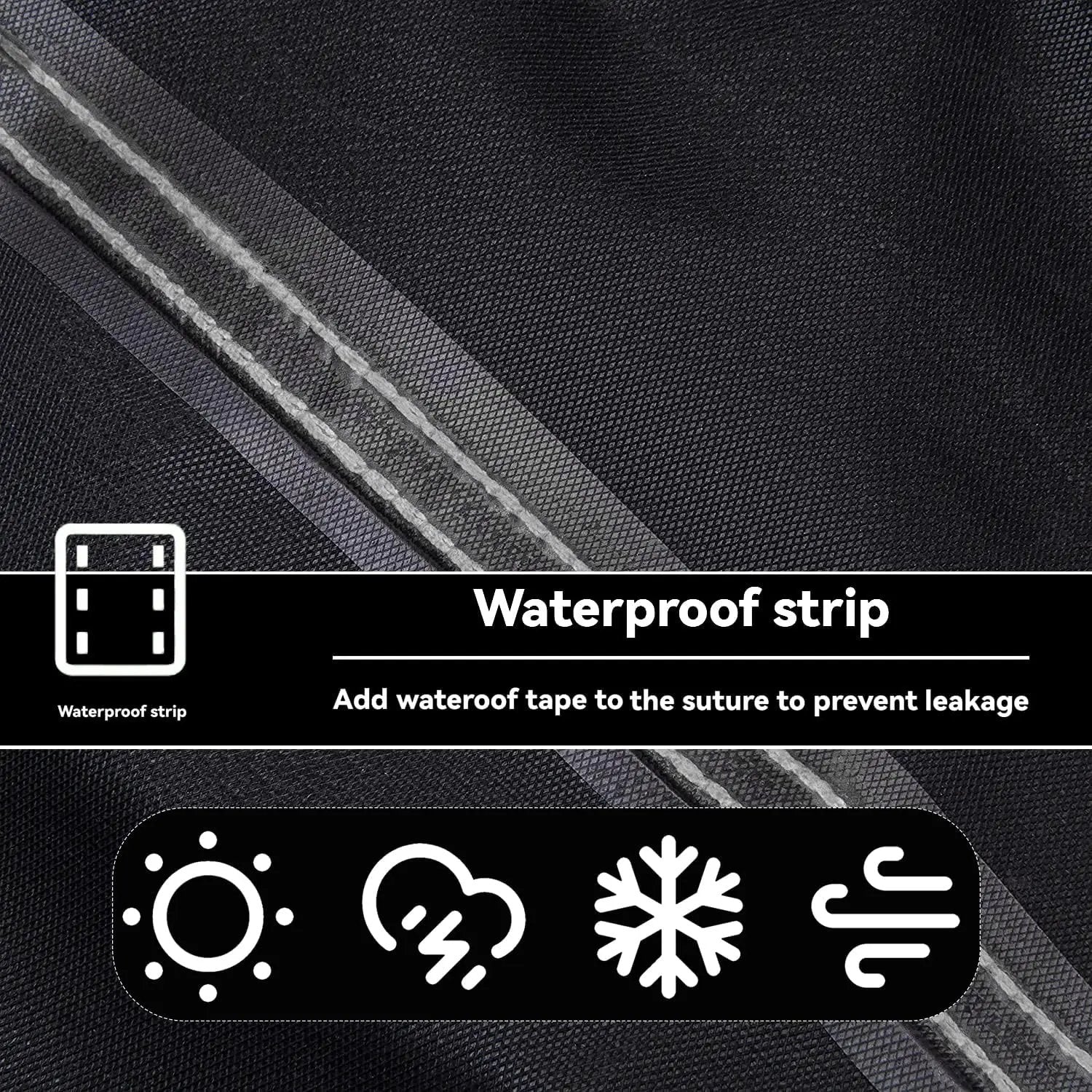 Outdoor Prep Table Cover - Heavy Duty Waterproof Cover for Outdoor Stainless Steel Table,Black by GreenHaven Gardens