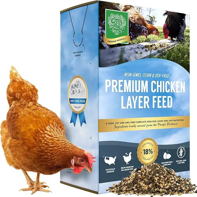 Small Pet Select Chicken Layer Feed Pellets, Food for Chickens and Laying Hens, Poultry and Waterfowl, High Protein and Omega 3, Corn and Soy Free, Non-GMO, 20 lb by GreenHaven Gardens