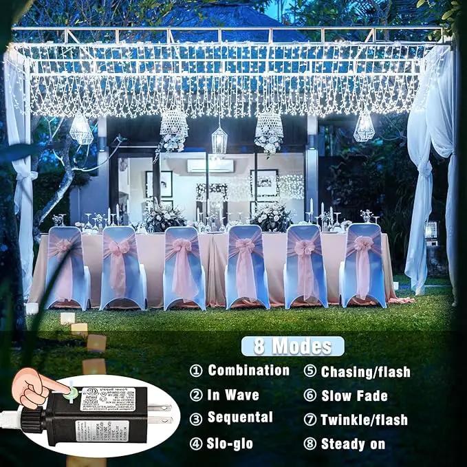 99ft 300 LED String Lights Indoor - White Christmas Lights Outdoor Waterproof Clear Wire, 8 Modes Connectable Twinkle Fairy String Lights Plug in for Outside Room Bedroom Party Wedding Decorations by GreenHaven Gardens