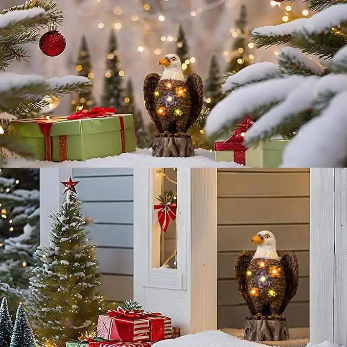 TAKE ME Gardening Gifts Outdoor Decor Eagle Solar Lights Christmas Garden Gifts for Eagle Lovers Birthday Gifts for Women Garden Decor Patio Yard Decor (Brown Eagle) by GreenHaven Gardens