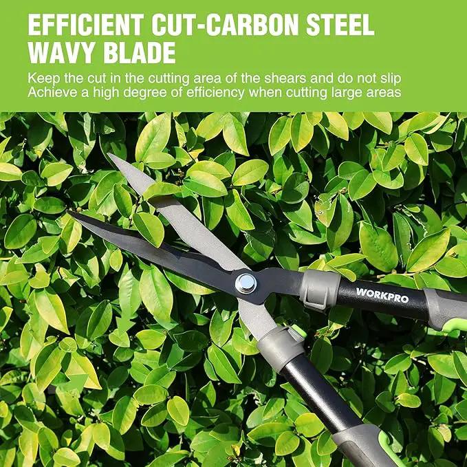 WORKPRO Garden Hedge Shears, 23" Manual Hedge Clippers, Professional Bush Cutter, Gardening Pruners Scissors, Hedge Trimmers, Shears Gardening Tools for Pruning Borders & Shrubs by GreenHaven Gardens