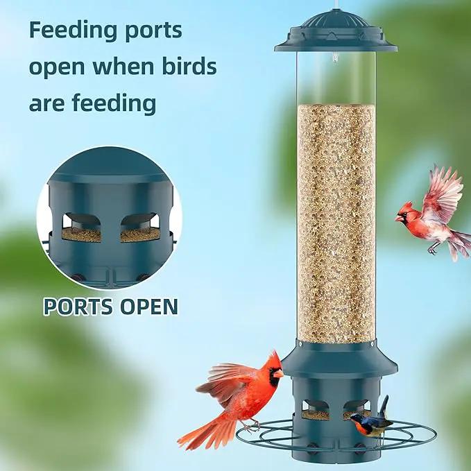 Bird Feeder,Metal Squirrel Proof Bird Feeders for Outdoors Hanging 4.0 LB Capacity,Easily Beat Squirrels,Attracting Finch,Cardinal,Chickadee by GreenHaven Gardens