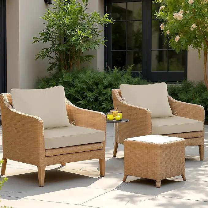 19"x19" Outdoor Cushion for Patio Furniture – Water-Repellent & Fade-Resistant Patio Chair Cushion for Garden, Deck, or Porch – Cream by GreenHaven Gardens