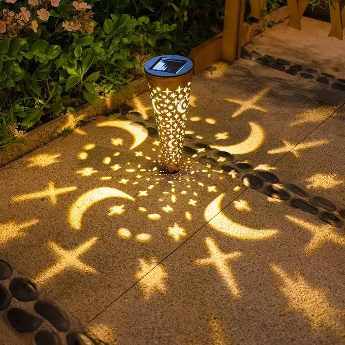 Go2garden Solar Lights Outdoor Decorative Stake Lights Waterproof with Moon Star for Patio, Pathway, Backyard, Outside Decorations, Lawn Ornaments,Garden Gifts (Copper, 6pack) by GreenHaven Gardens